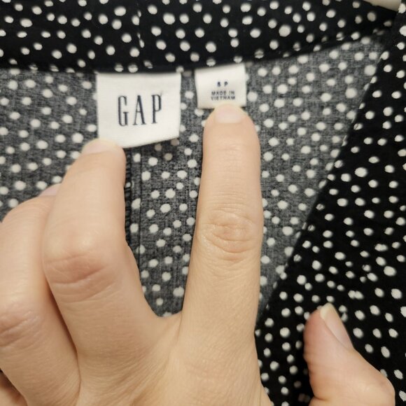 Gap Factory Women's V-Neck Lightweight Dress Black & White Polka Dots Size S - Picture 12 of 13